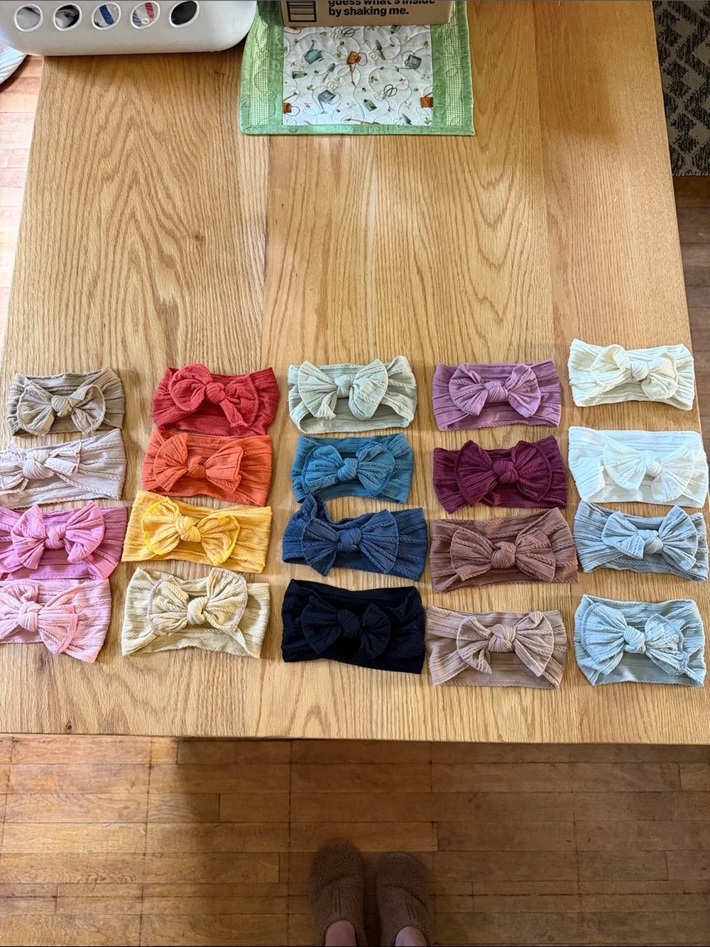 Baby Ribbed Bow Headbands - Assorted Colors